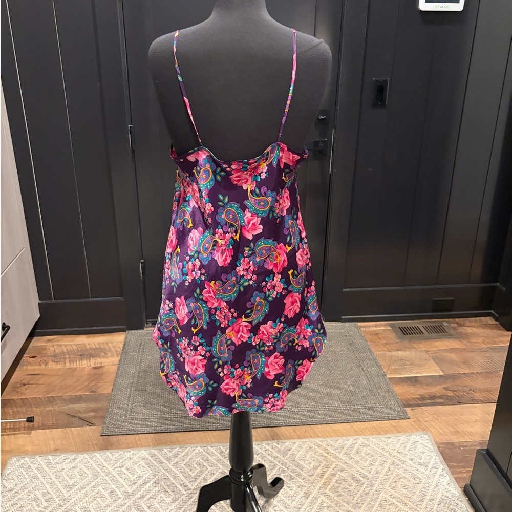 Y2K Paisley Floral Slip Dress Intimate Affairs - Picture 3 of 6